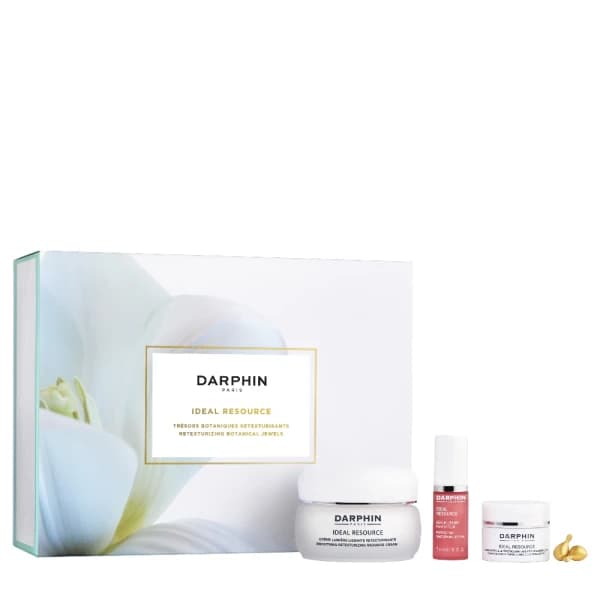 Darphin Promo Ideal Resource Smoothing & Retexturizing Light Cream 50ml, Perfecting Smoothing Serum 5ml & Pro-vitamins C & E 7 Caps