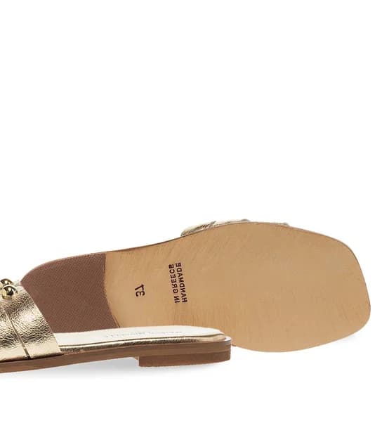 Γυναικεία Δερμάτινα Σανδάλια Parex 11531084 in Gold, view 3