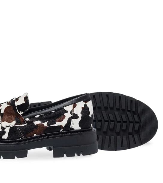 Γυναικεία Δερμάτινα Μοκασίνια Maison Minrelle 10532108 in Animal Print