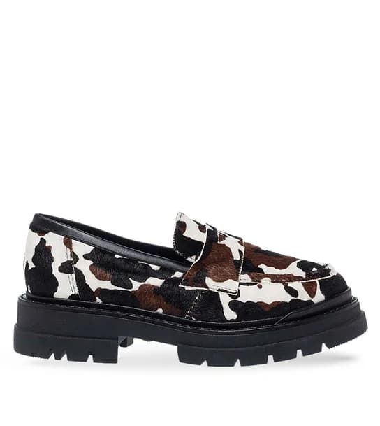 Γυναικεία Δερμάτινα Μοκασίνια Maison Minrelle 10532108 in Animal Print