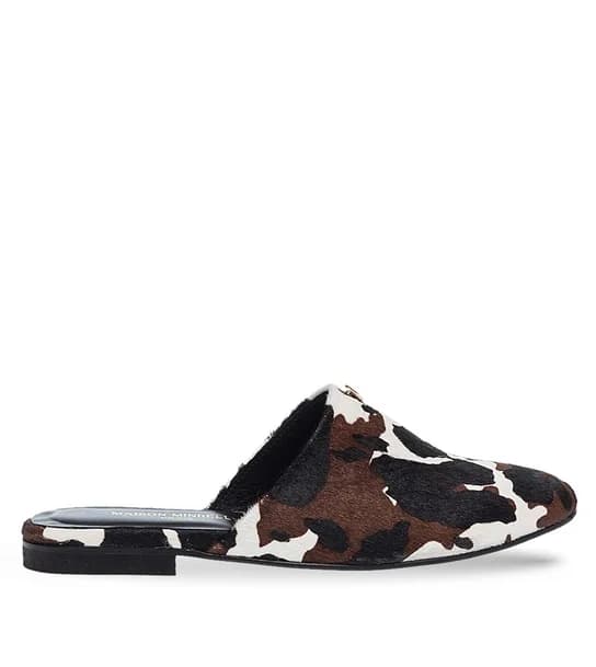 Γυναικεία Δερμάτινα Mule Maison Minrelle 13032001 in Animal Print