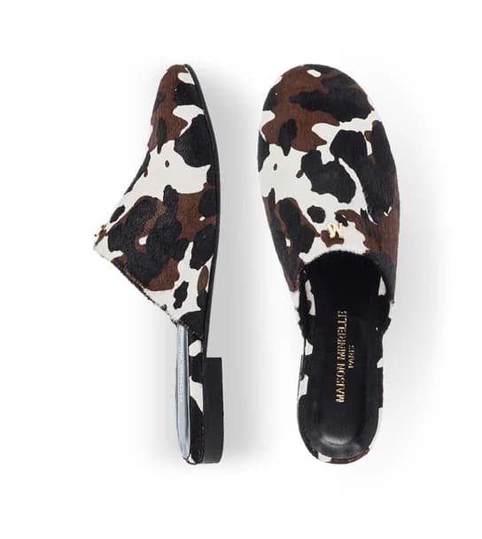 Γυναικεία Δερμάτινα Mule Maison Minrelle 13032001 in Animal Print