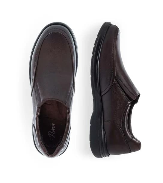 Ανδρικά Δερμάτινα Slip On Παπούτσια Parex 12932008 in Brown