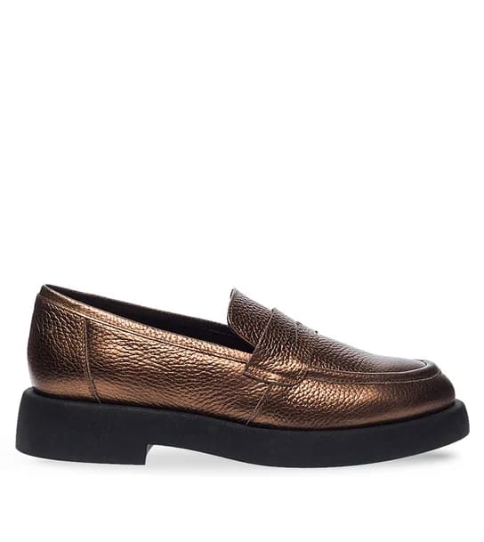 Γυναικεία Δερμάτινα Μοκασίνια Parex 10528024 in Bronze