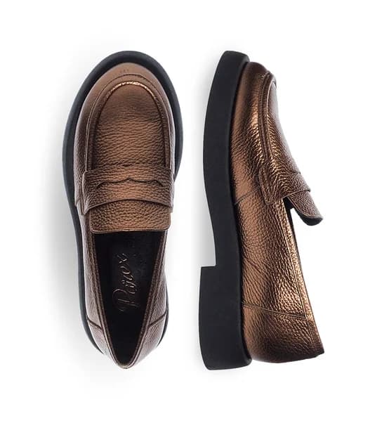 Γυναικεία Δερμάτινα Μοκασίνια Parex 10528024 in Bronze