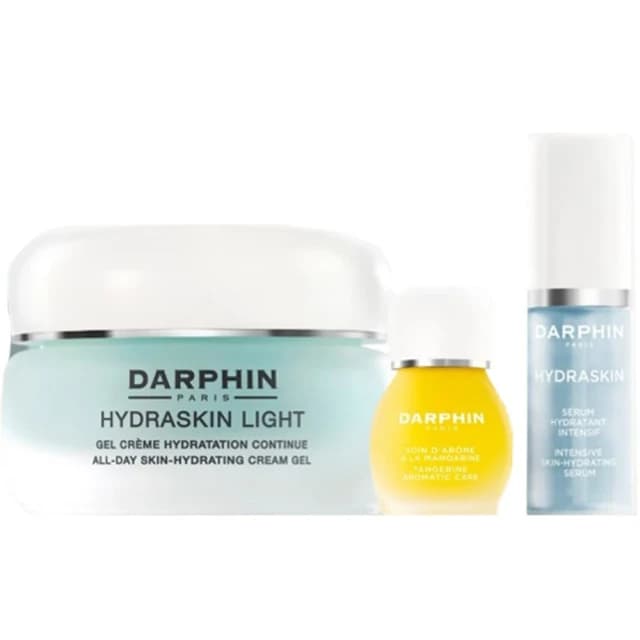 Darphin Promo The Hydrating Essentials with Hydraskin Intensive Hydrating Face Serum 5ml + Hydraskin Moisturizing Face Cream 50ml + Essential Oil Elixir Tangerine 4ml in Blue
