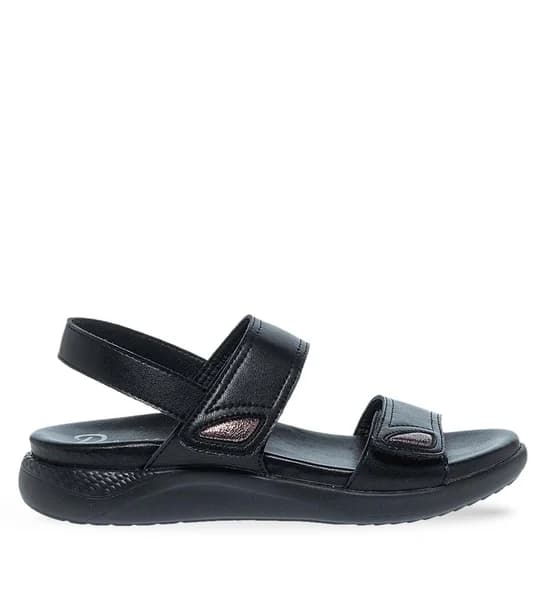 Γυναικεία Δερμάτινα Πέδιλα Parex 11633018 in Black