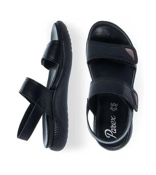 Γυναικεία Δερμάτινα Πέδιλα Parex 11633018 in Black