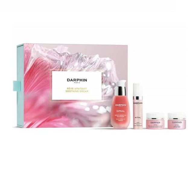 Darphin Soothing Dream Intral Set with Inner Youth Rescue Serum, Super Concentrate, De-Puffing Anti-Oxidant Eye Cream, Smoothing Cream - Blue
