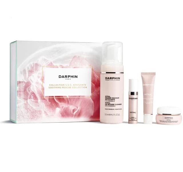 Darphin Set Soothing Rescue Collection Intral Cleansing Foam 125ml & Intral Rescue Super Concentrate S.O.S. 7ml & Intral Active Stabilizing Lotion 15ml & Intral Antioxidant Eye Cream 15ml - Blue