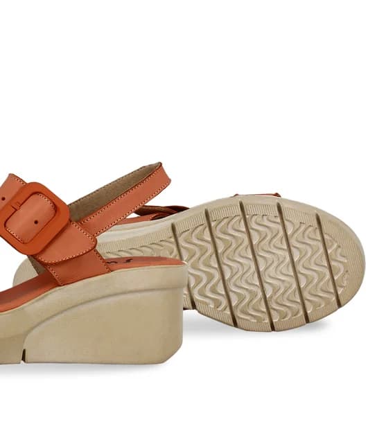 Women's Leather Wedges Parex 11627160 - Orange
