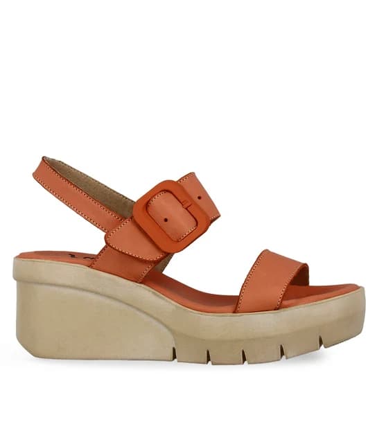 Women's Leather Wedges Parex 11627160 - Orange
