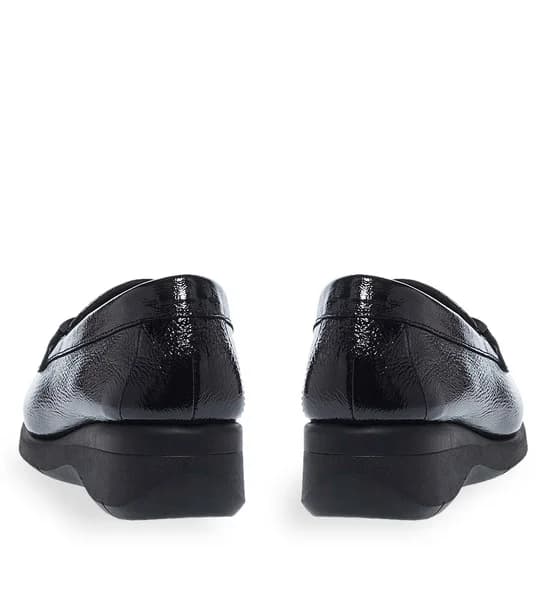 Γυναικεία Δερμάτινα Slip On Παπούτσια Parex 12930011 in Black