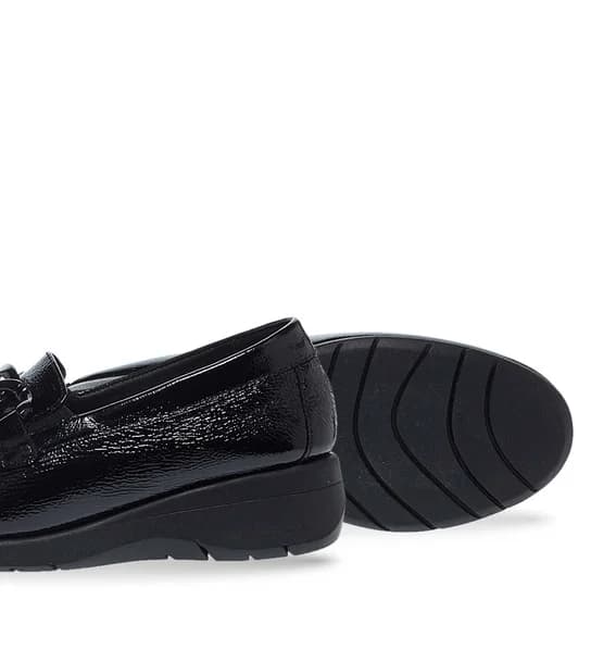 Γυναικεία Δερμάτινα Slip On Παπούτσια Parex 12930011 in Black