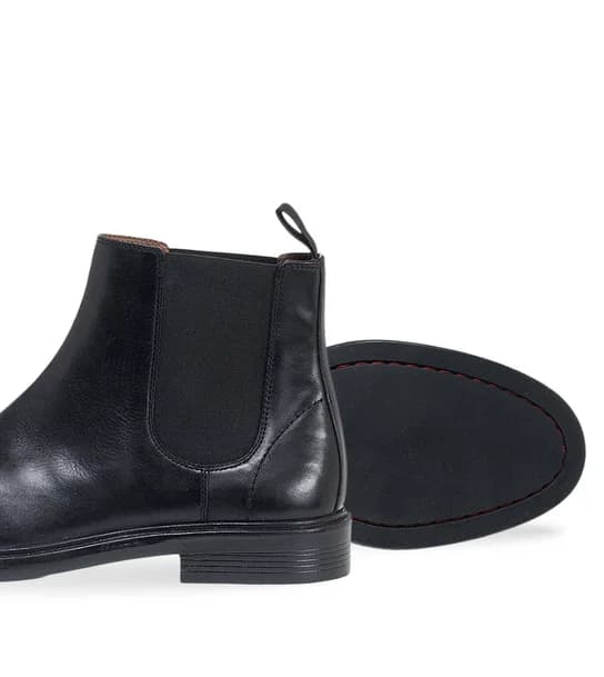 Ανδρικά Δερμάτινα Μποτάκια Parex 10334141 in Black