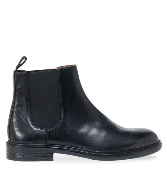 Ανδρικά Δερμάτινα Μποτάκια Parex 10334141 in Black